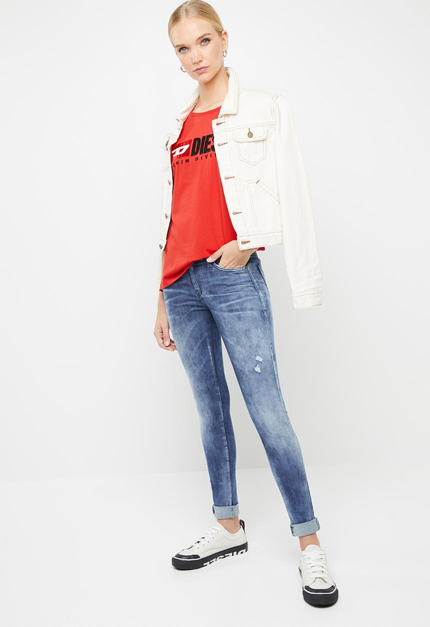Diesel  - Slandy pantaloni ripped - blue
