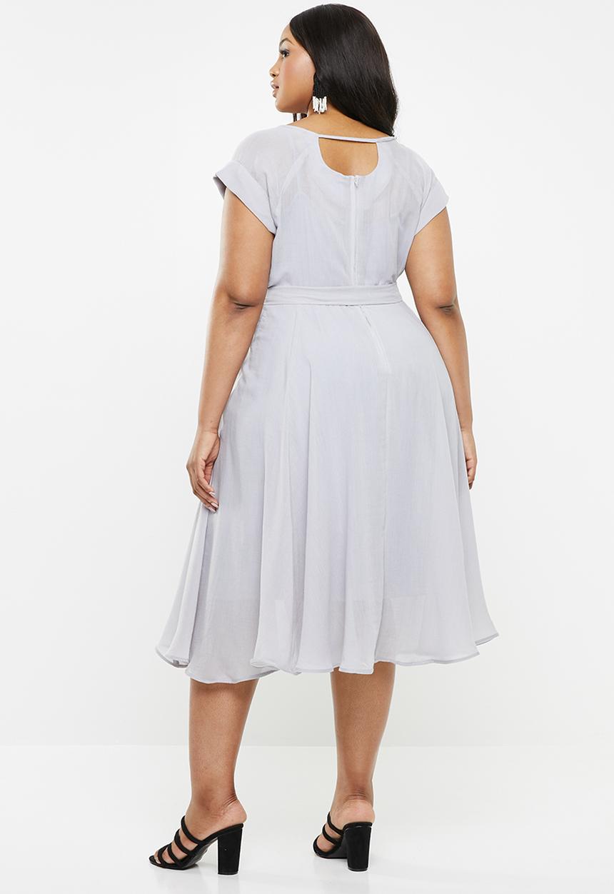 AMANDA LAIRD CHERRY - Plus size alessa dress - grey