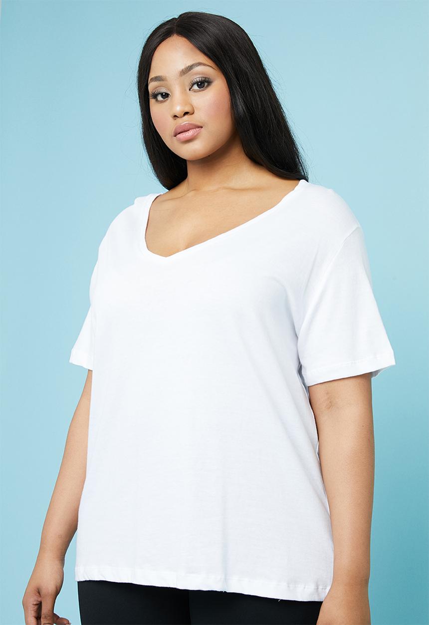 Superbalist - V-neck tee - white