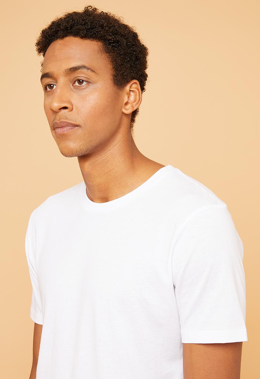 Superbalist - Longline curved hem short sleeve tee - white