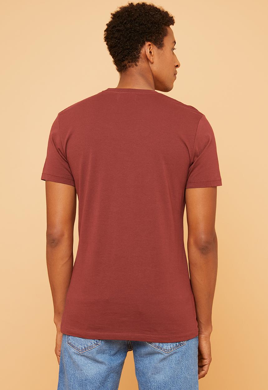 Superbalist - Plain crew neck short sleeve tee - burgundy