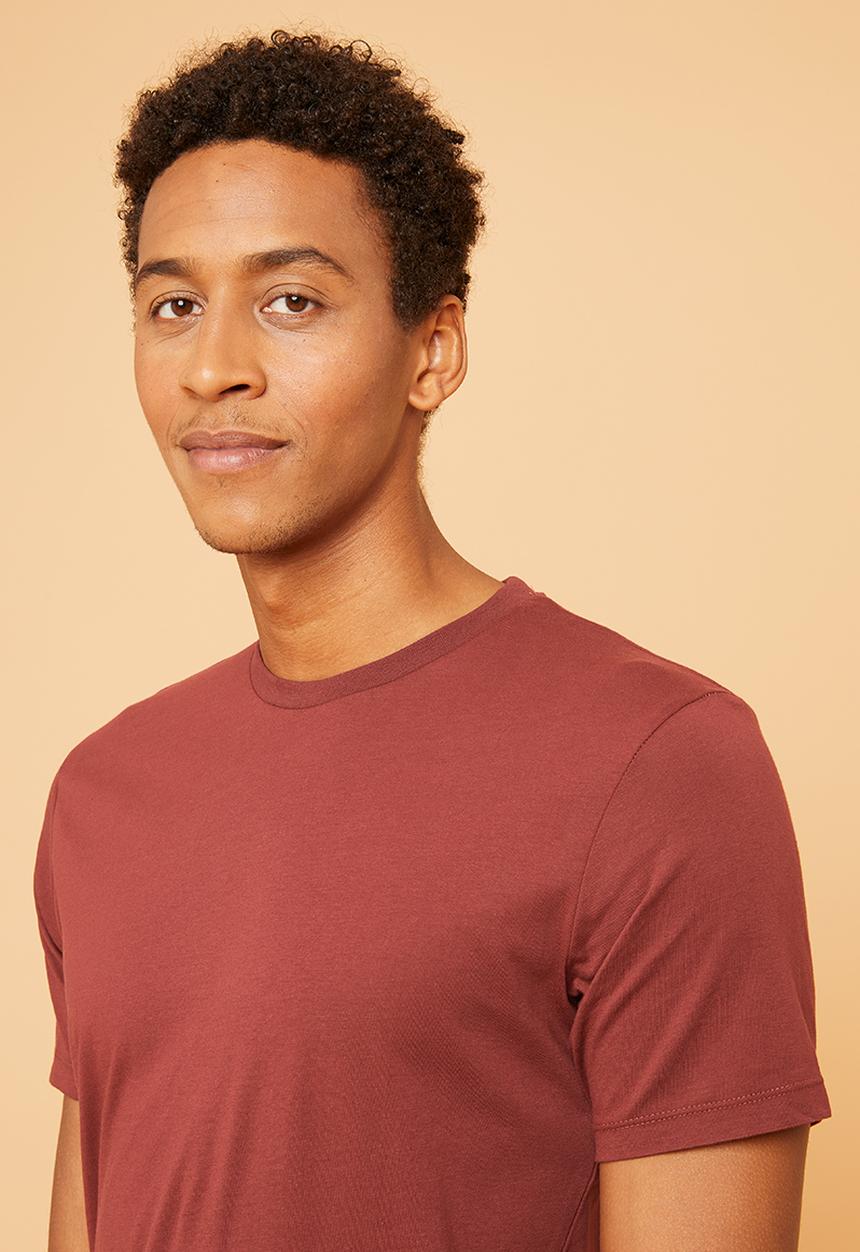 Superbalist - Plain crew neck short sleeve tee - burgundy