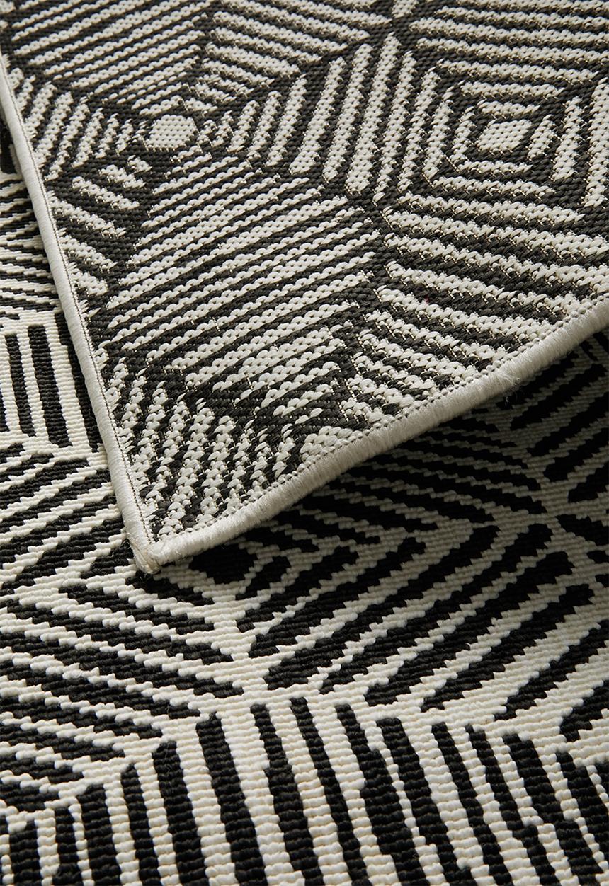 Sixth Floor - Burma woven outdoor rug - black