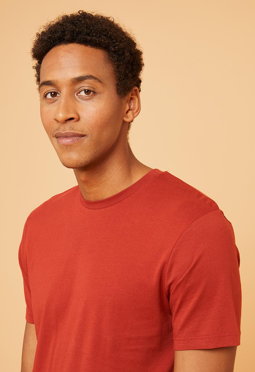 Superbalist - Plain crew neck short sleeve tee - rust