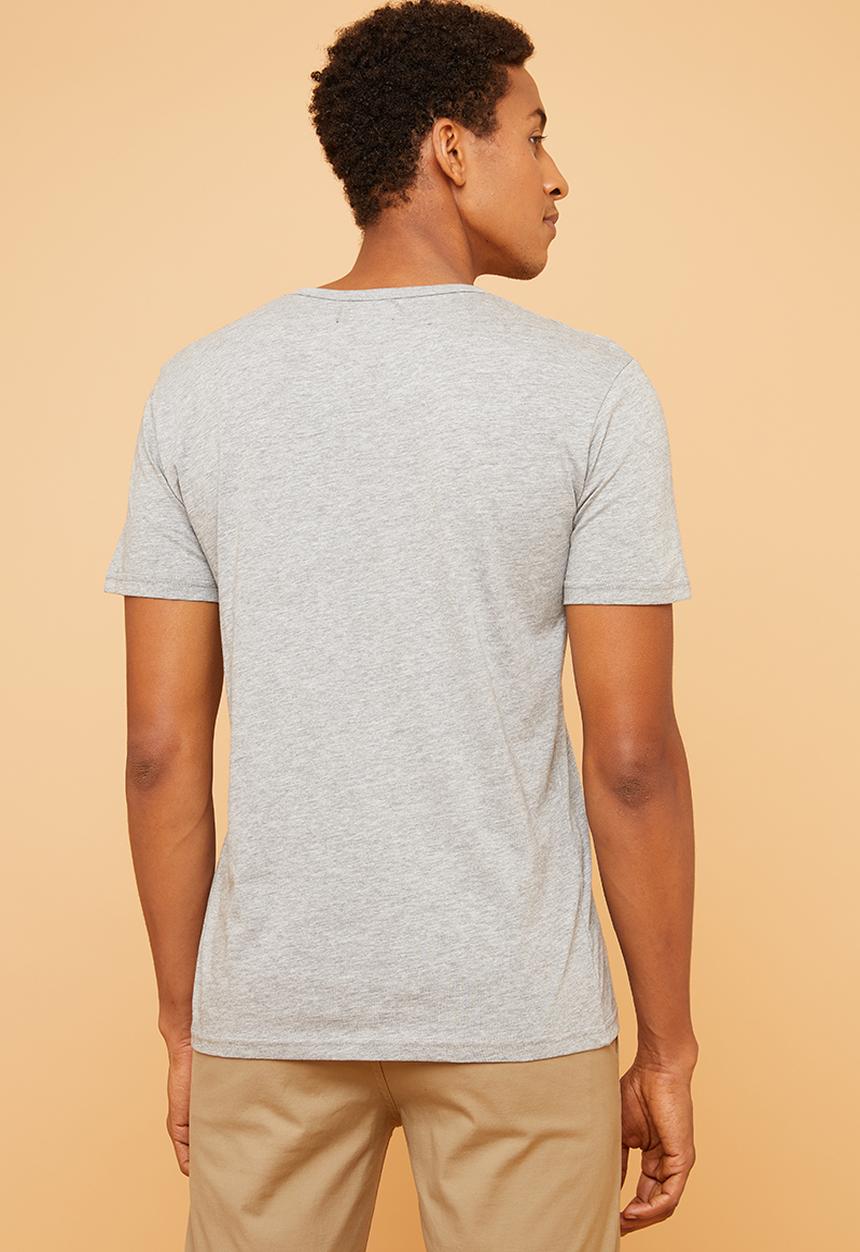Superbalist - Plain short sleeve Henley tee - grey