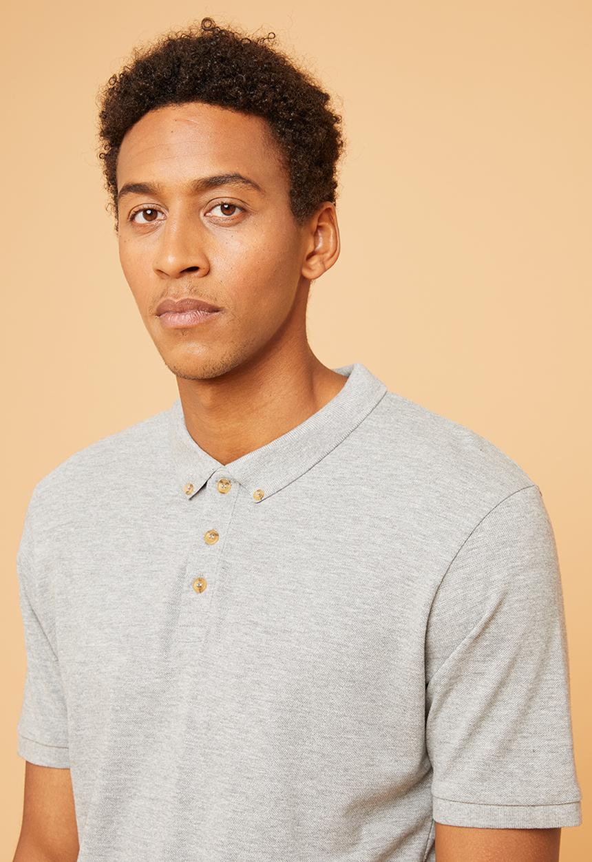 Superbalist - Pique slim fit golfer - grey