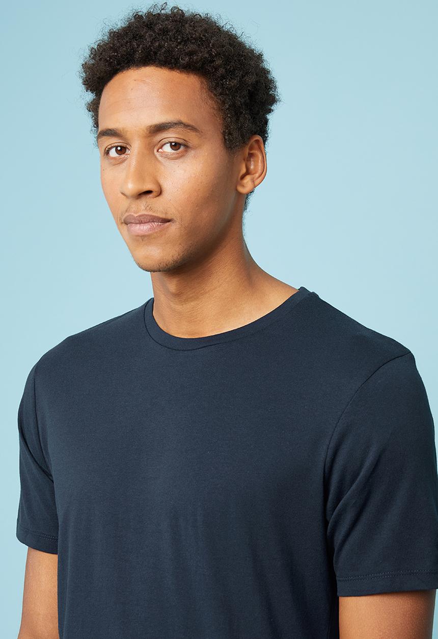 Superbalist - Longline curved hem short sleeve tee - navy