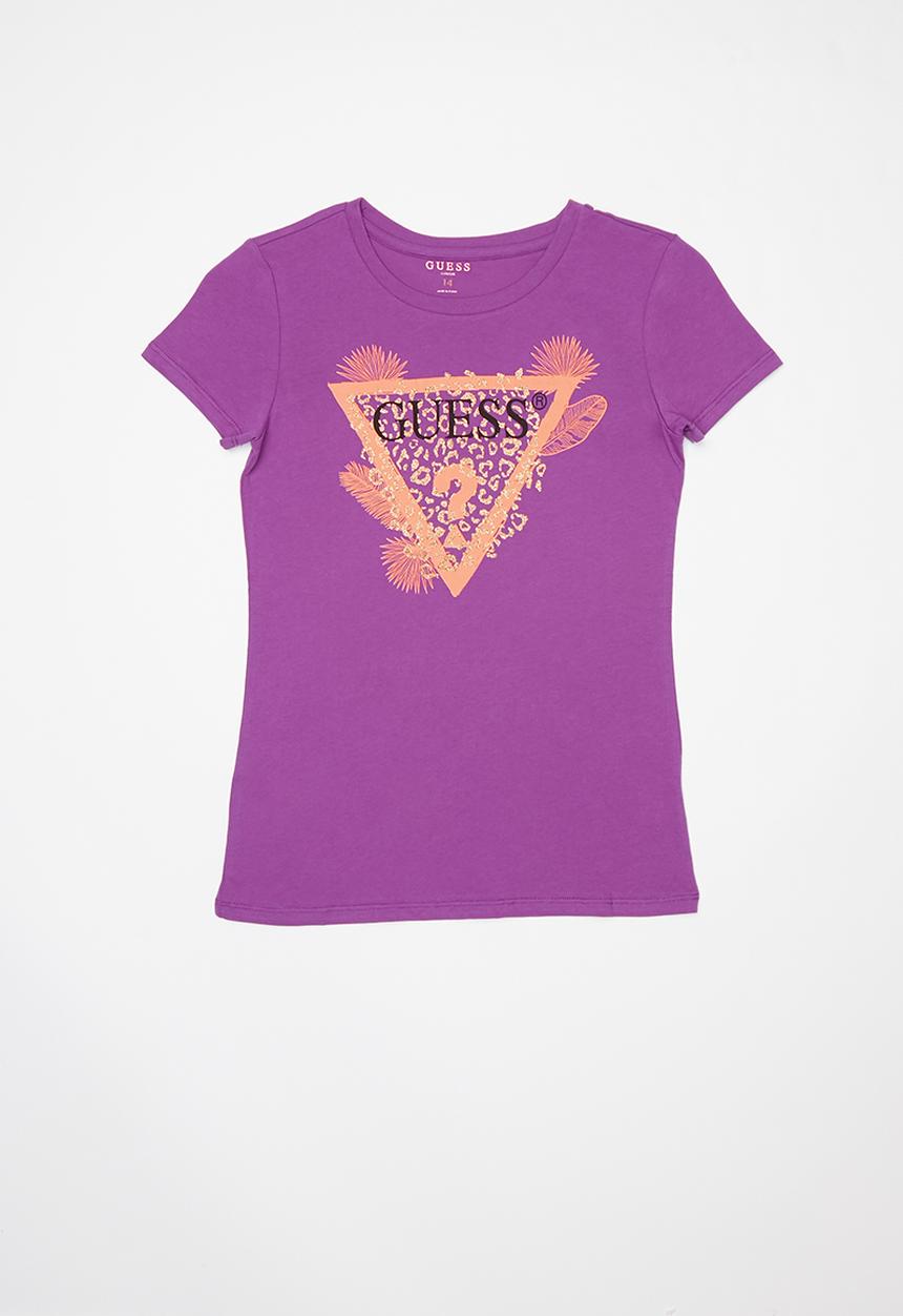 GUESS - Short sleeve tri molly tee - purple