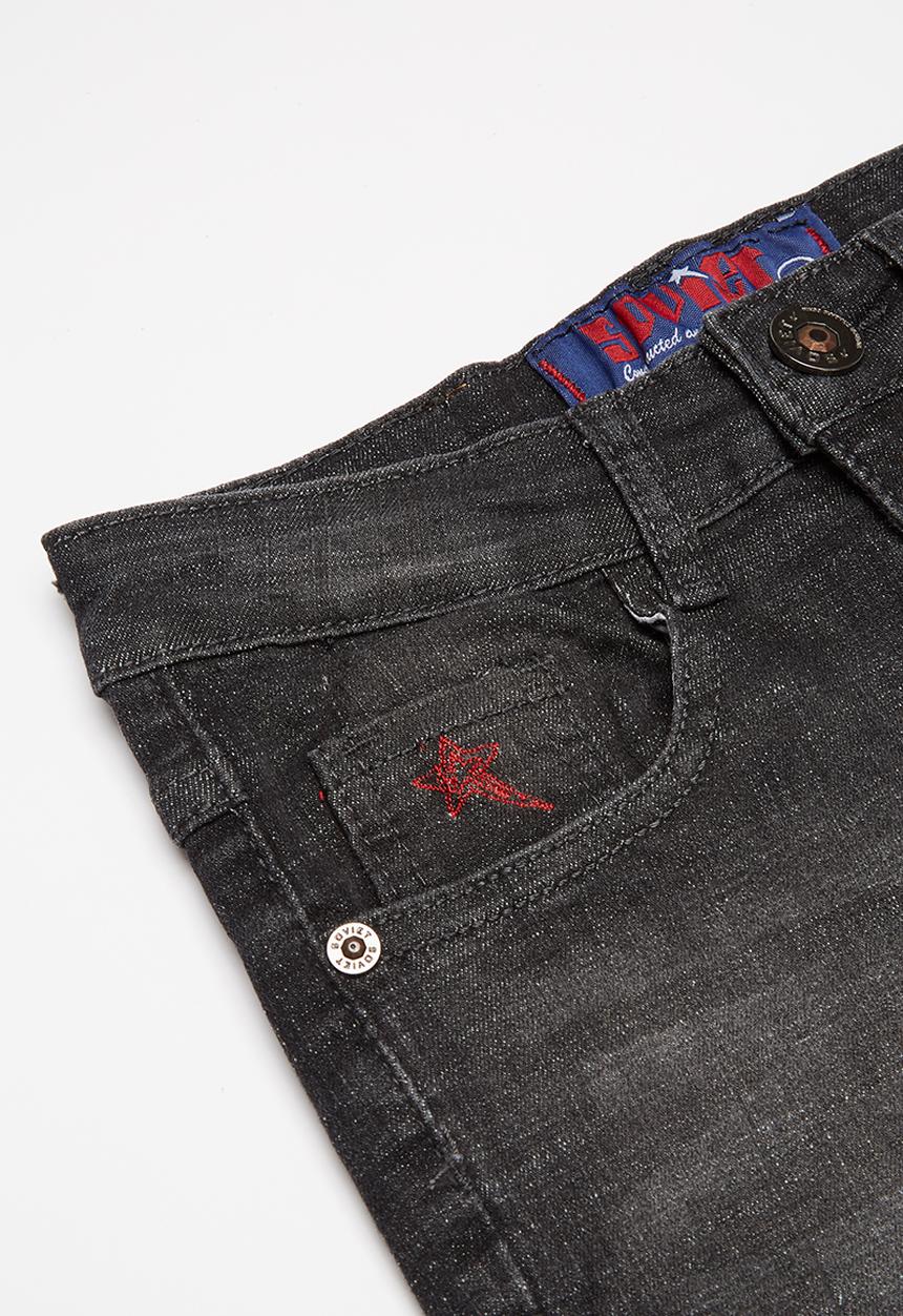 SOVIET - Boys denim short - black