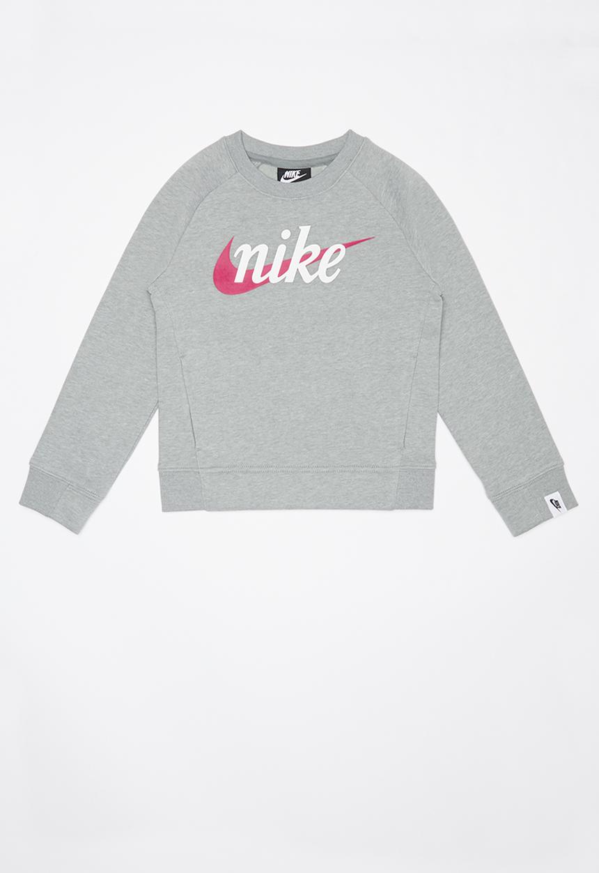 Nike - Girls Nike crew neck - grey