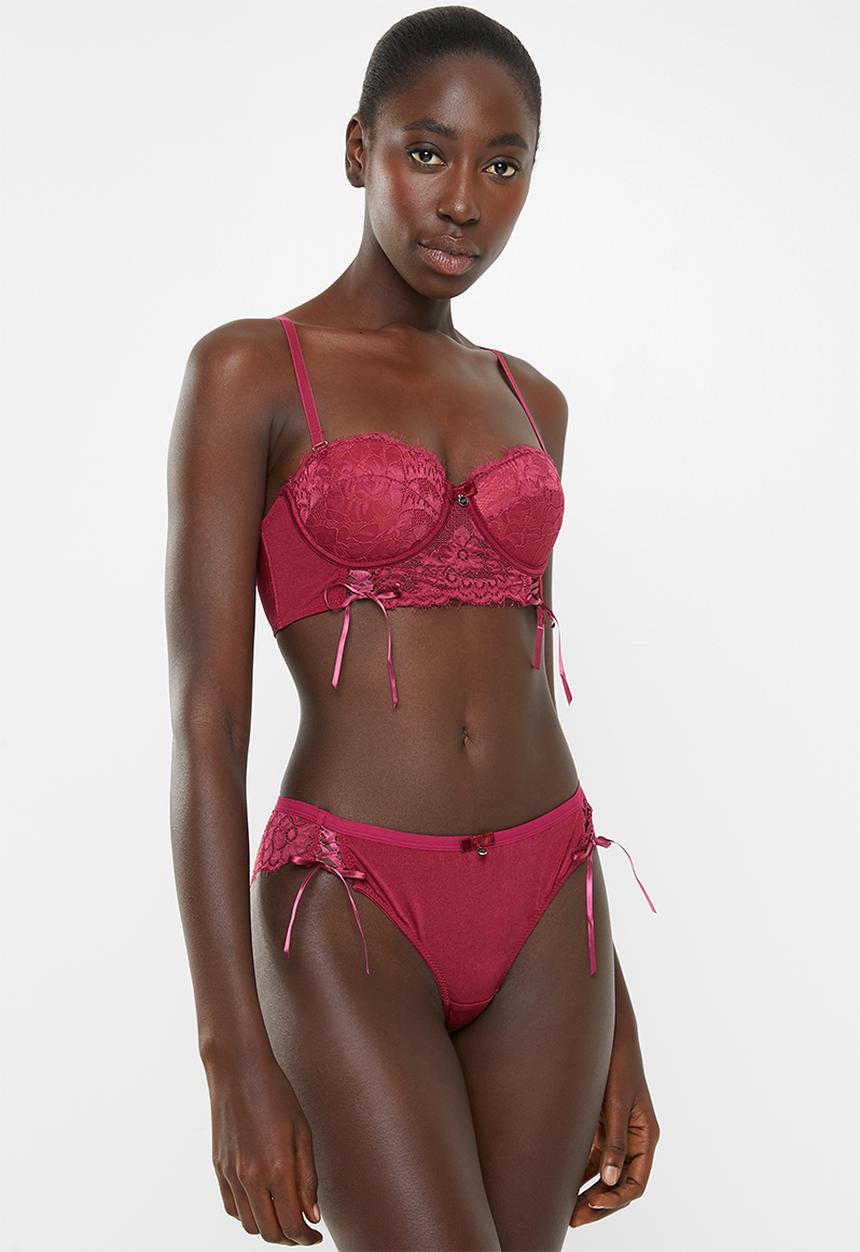 SISSY BOY - Padded multiway bra with detachable straps - burgundy