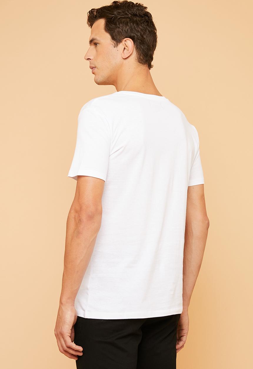 Superbalist - Plain V-neck short sleeve tee - white