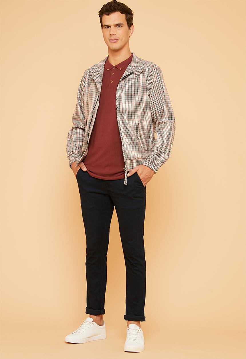 Superbalist - Pique slim fit 2 pack golfers - navy & burgundy
