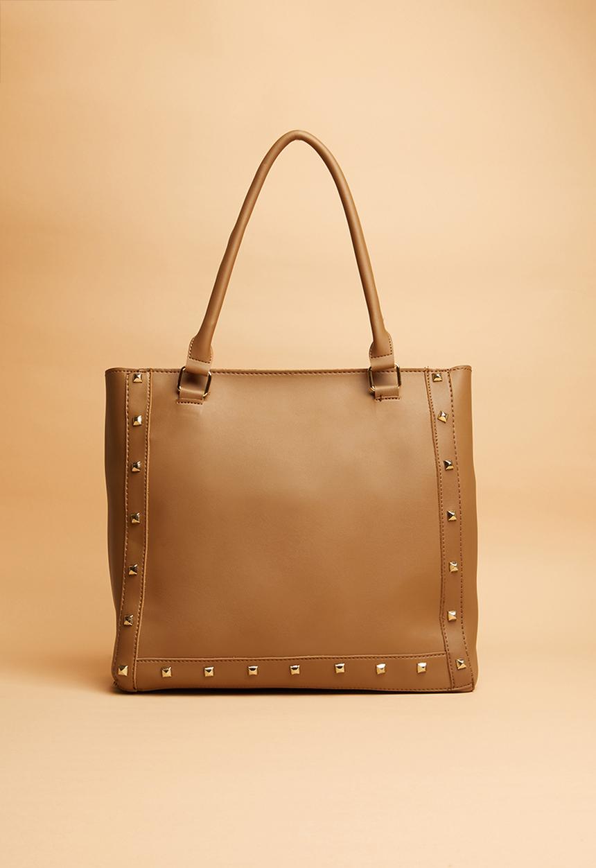 Superbalist - Stud detail handbag - tan