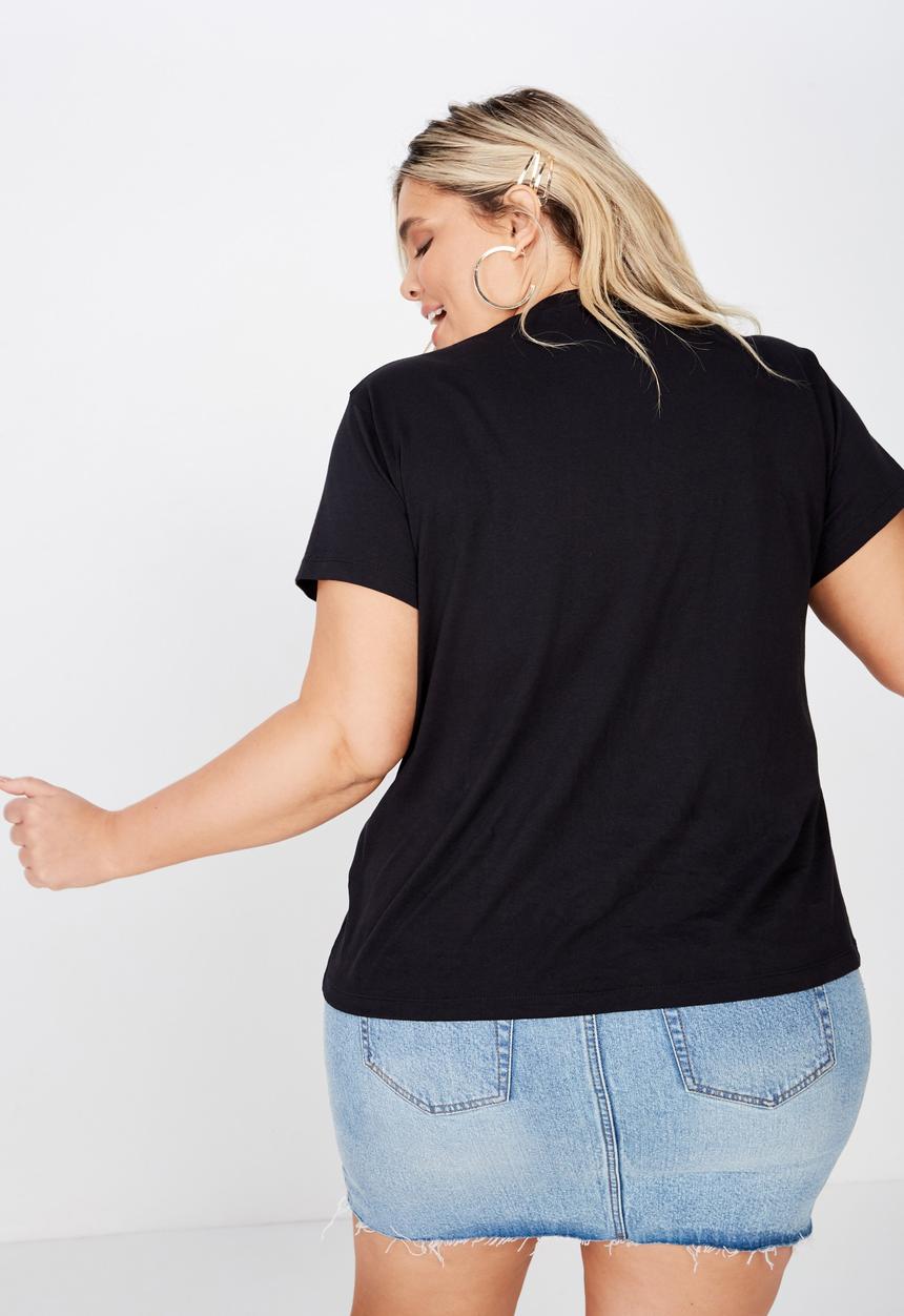 Cotton On - Curve graphic tee - black