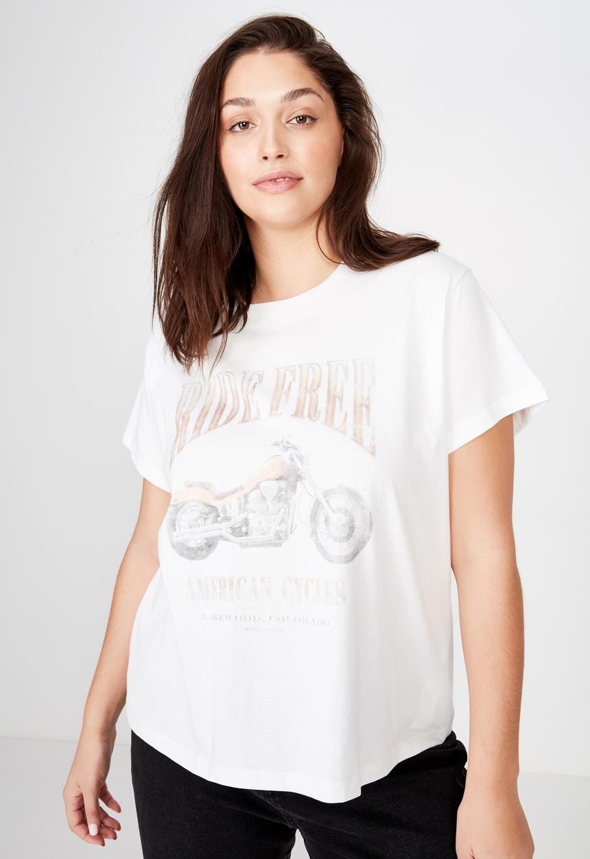 Cotton On - Curve graphic tee - white