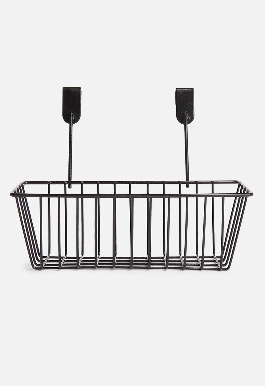 Storage Solutions - Hook & hang storage basket - black