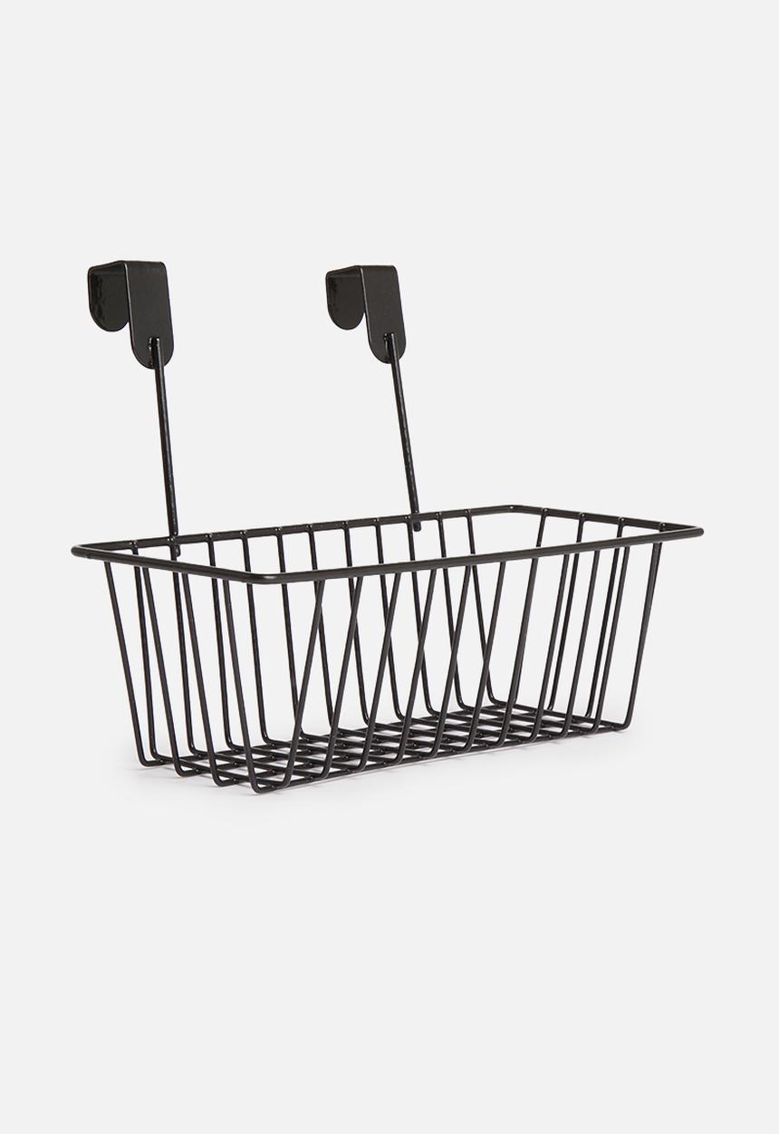 Storage Solutions - Hook & hang storage basket - black