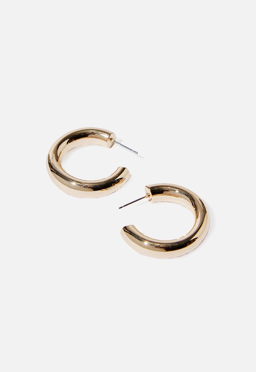 Cotton On - Super hoop modern metal earring - gold