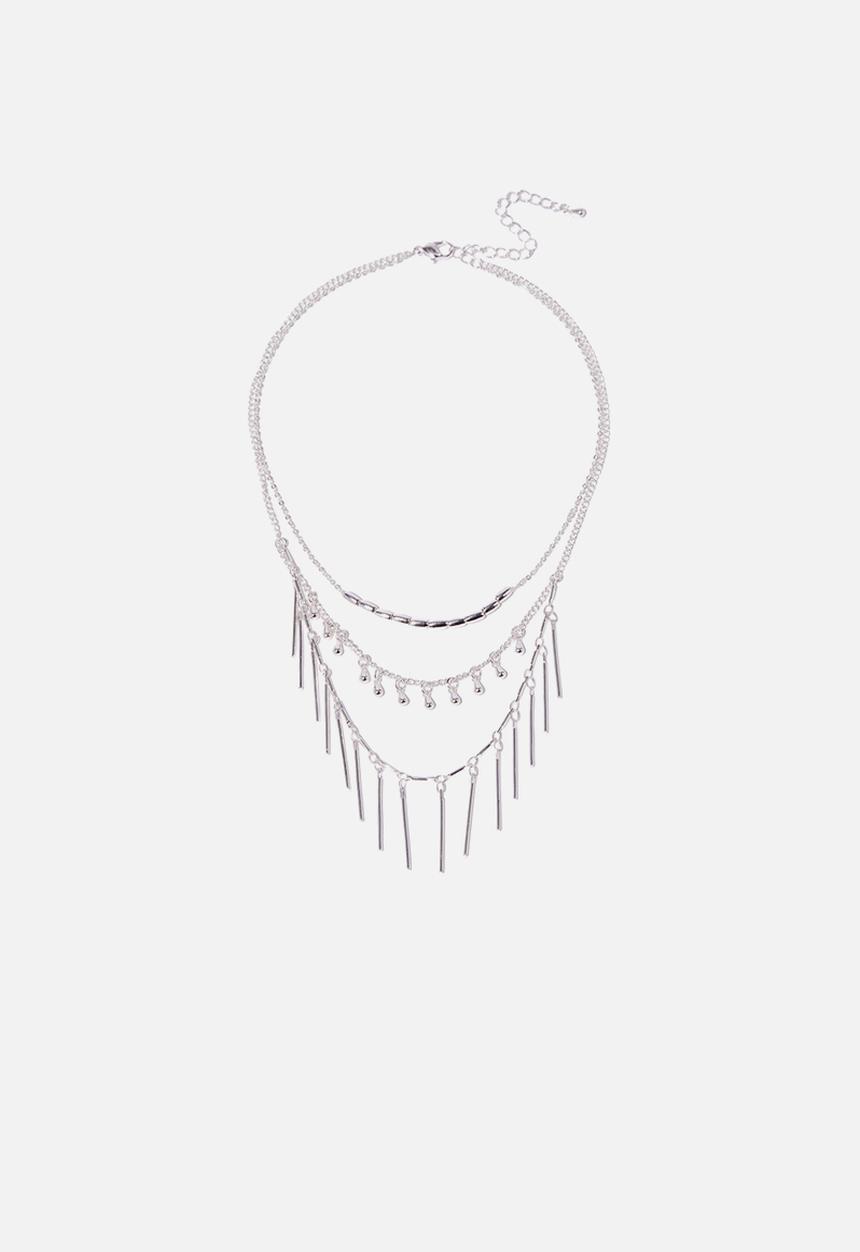 Cotton On - Alpha persei modern metals necklace - silver