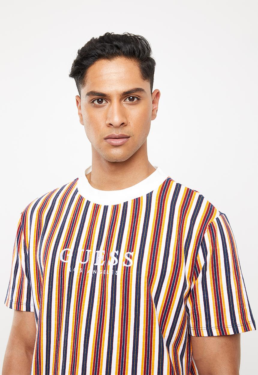 GUESS - Short sleeve oxford stripe  crew - multi