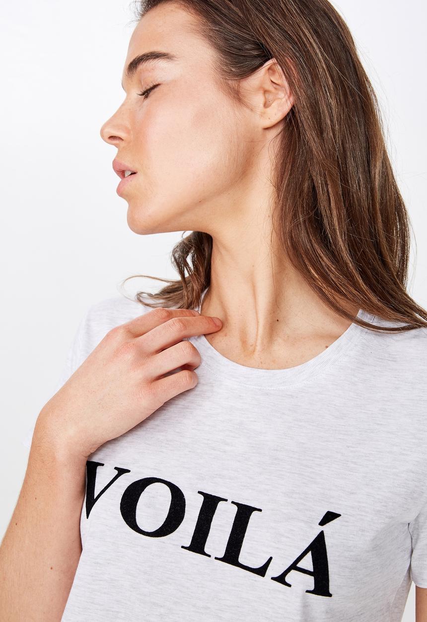 Cotton On - Classic slogan T-shirt - grey