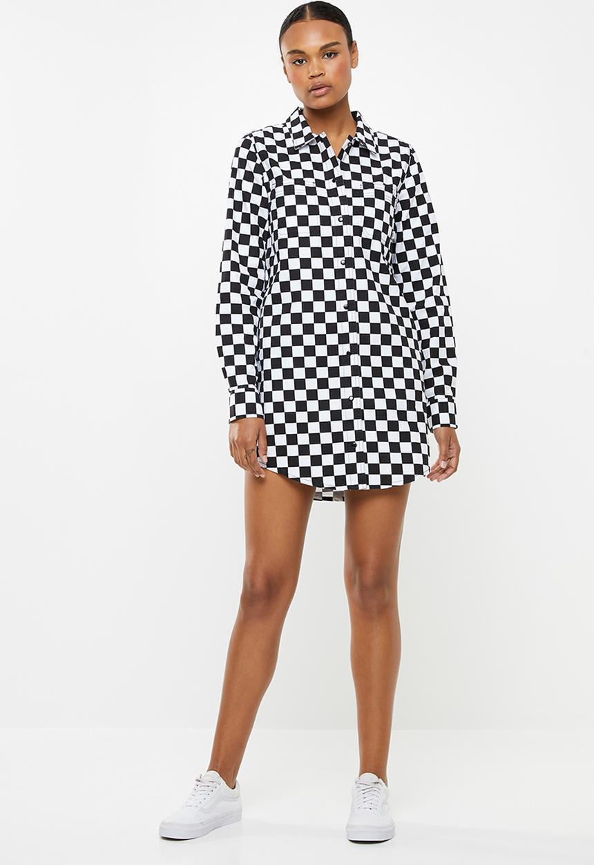 Vans - Broadway ii check dress - black & white