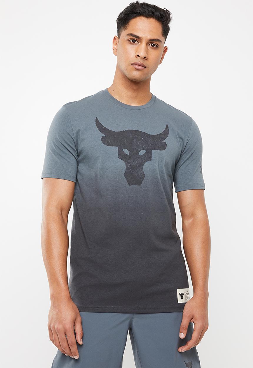 Under Armour - Project Rock bull graphic short sleeve tee - pitch gray / jet gray