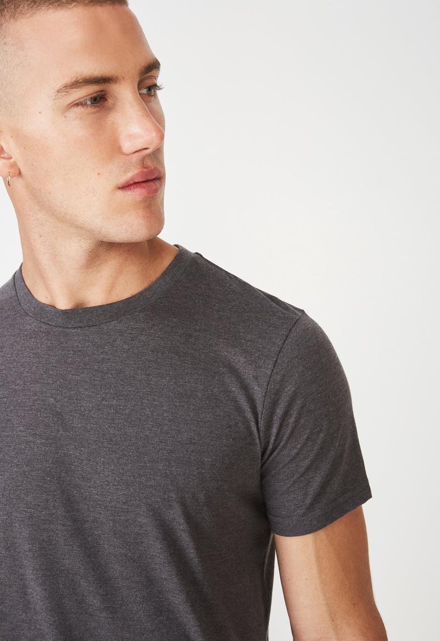 Cotton On - Essential longline curved hem T-shirt - grey