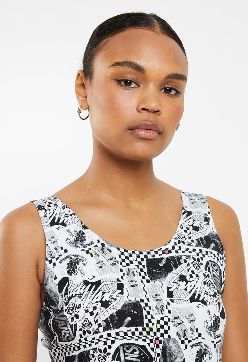 Vans - Zine sting dress - black & white
