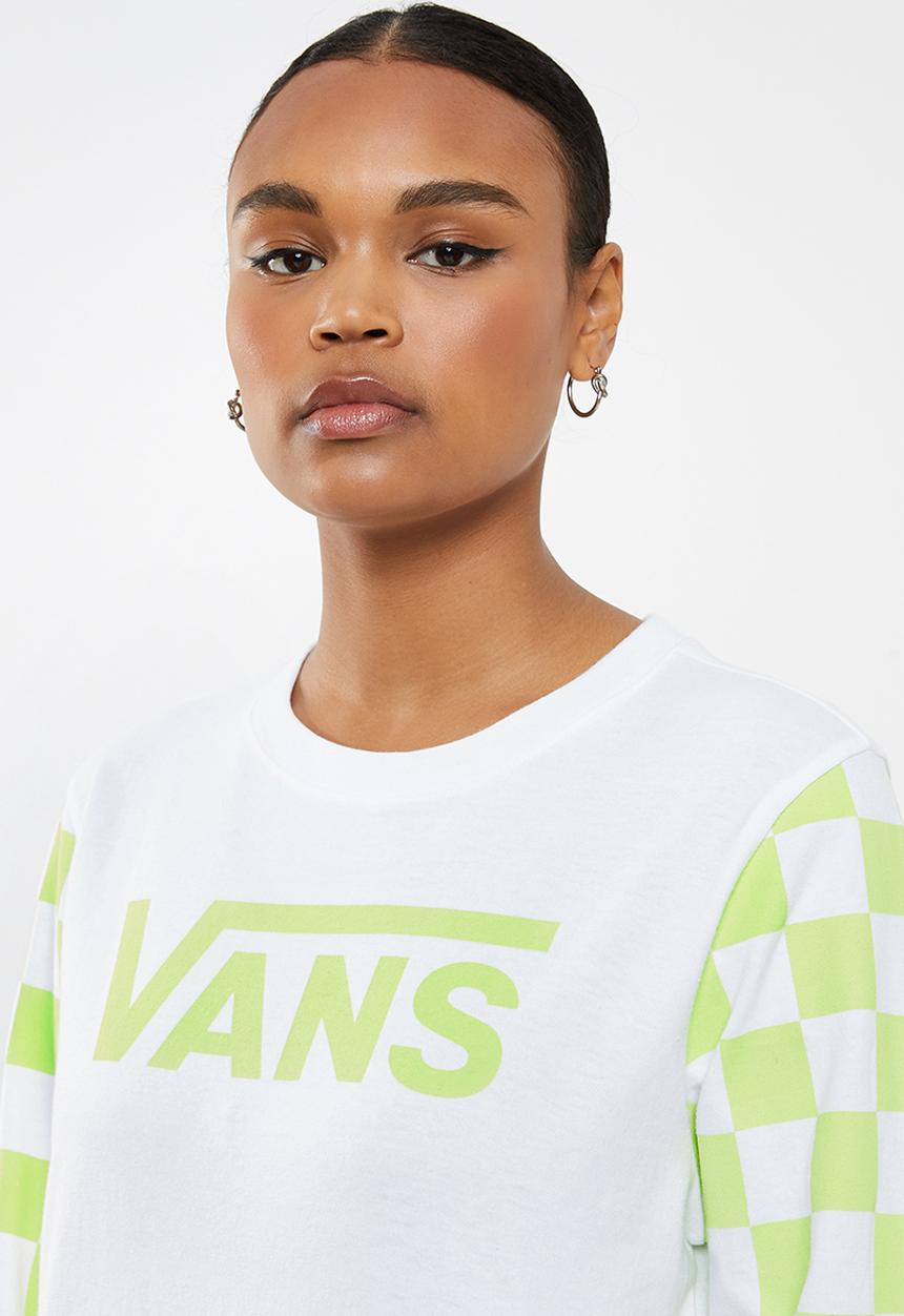 Vans - Big bold long sleeve boyfriend tee - white & green