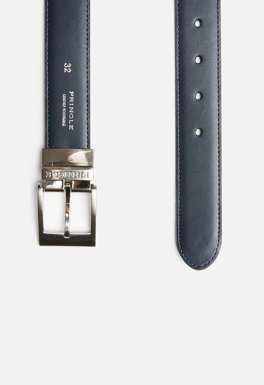 Pringle of Scotland - Cedric reversible belt - navy & tan