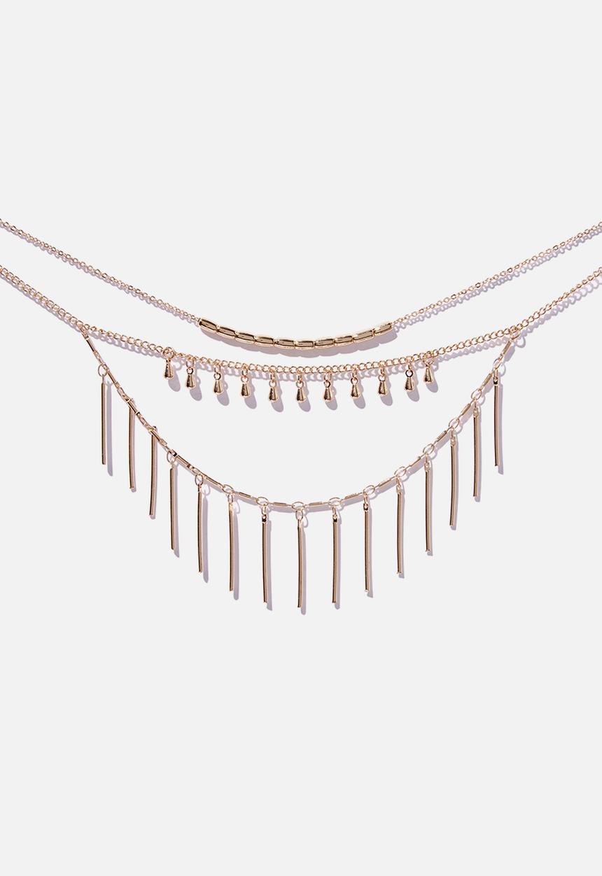 Cotton On - Alpha persei modern metals necklace - gold