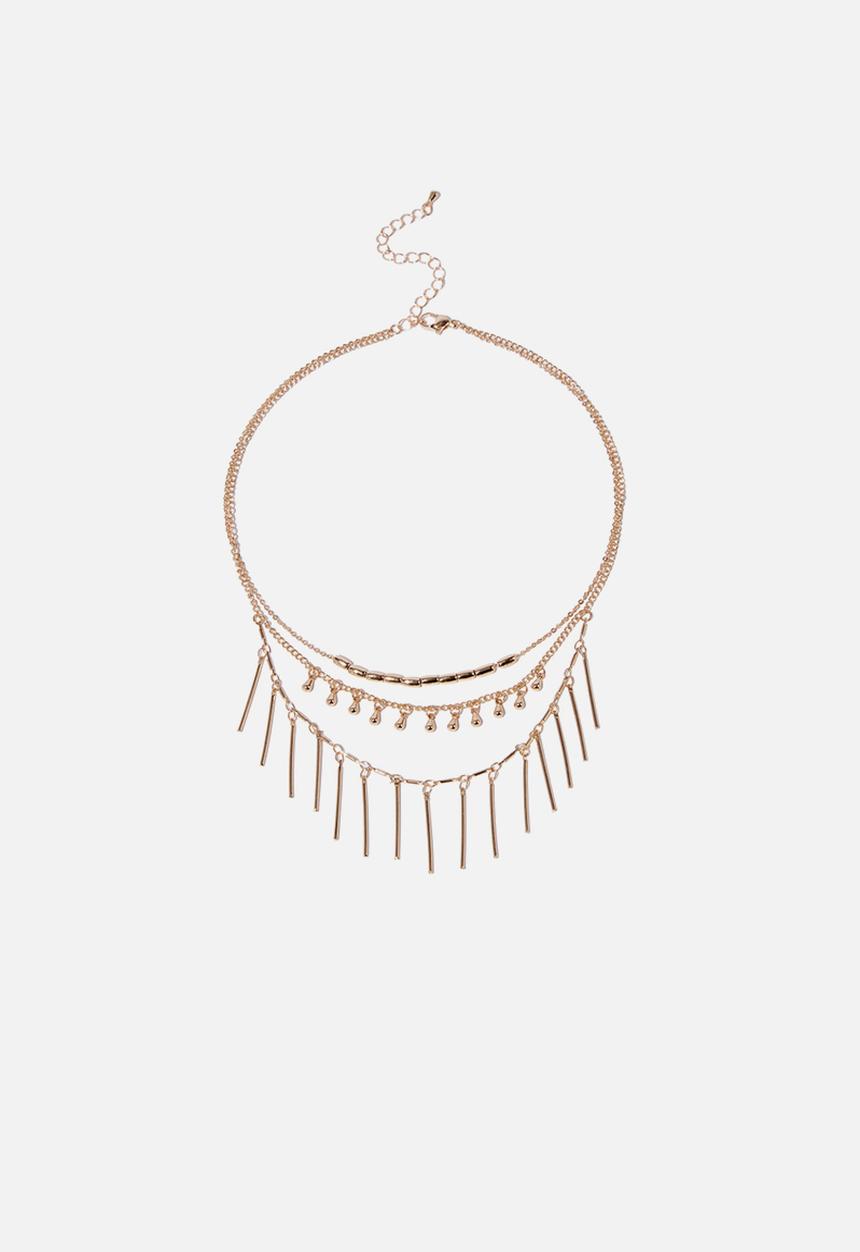 Cotton On - Alpha persei modern metals necklace - gold