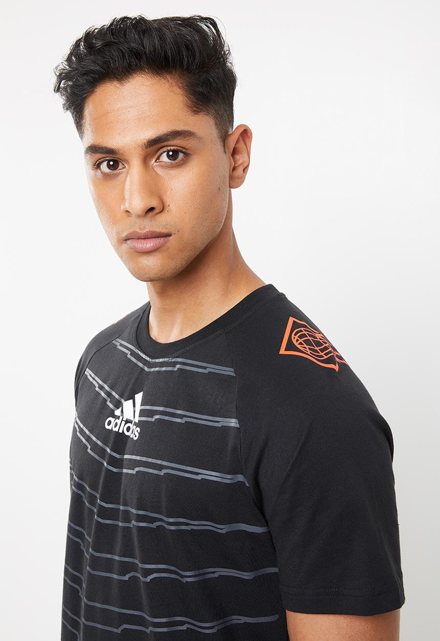 adidas Performance - Graphic short sleeve tee - black