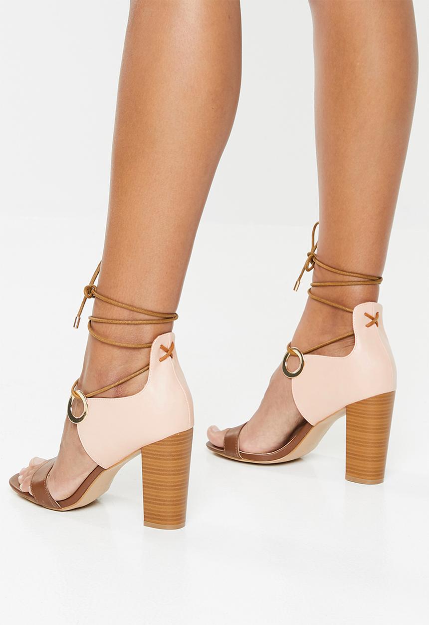 Miss Black - Adamina 2 heel - brown & pink