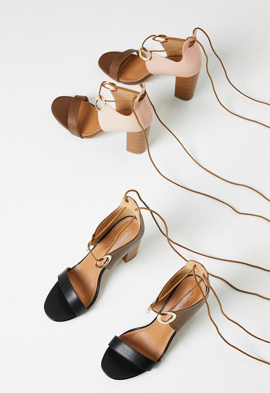 Miss Black - Adamina 2 heel - brown & pink