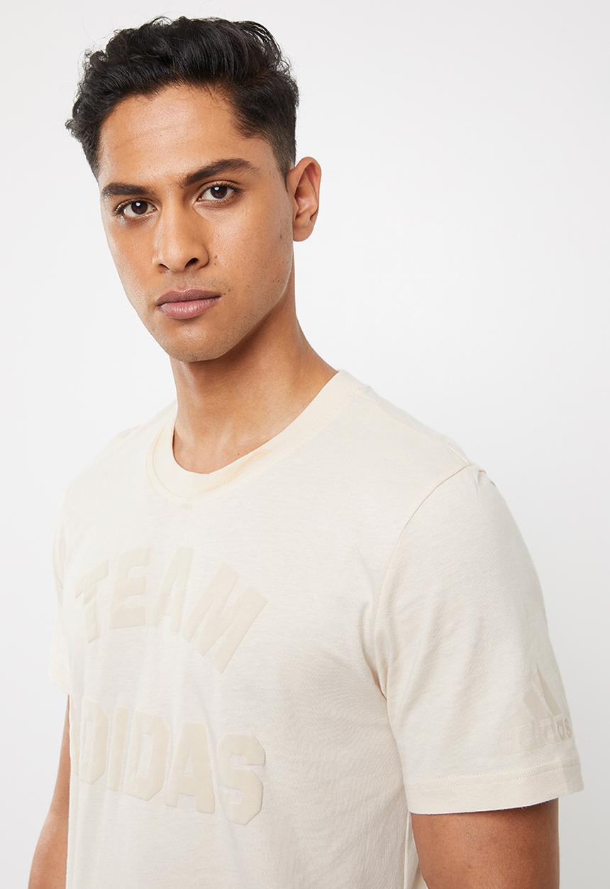 adidas Performance - Varsity short sleeve tee - beige 