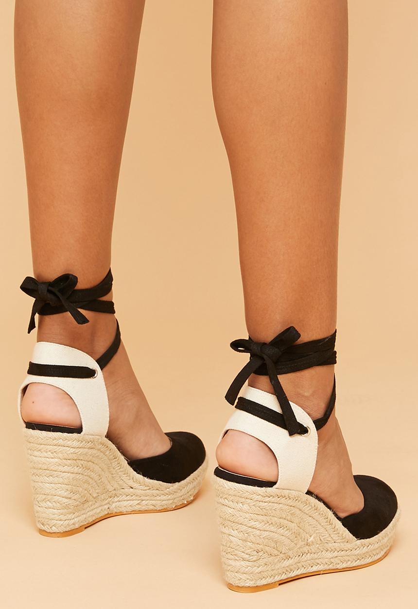 Superbalist - Gen espadrille wedge - black