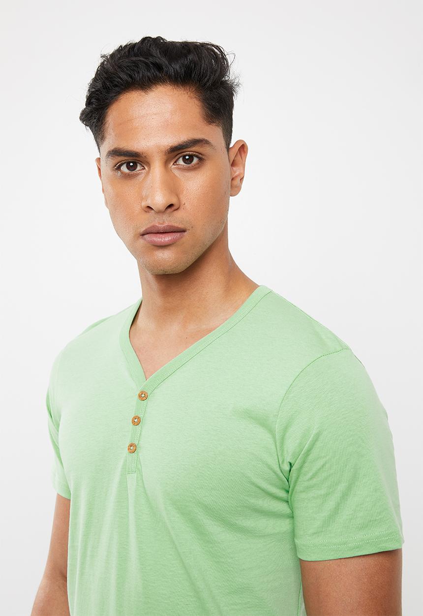 Cotton On - Essential henley - green