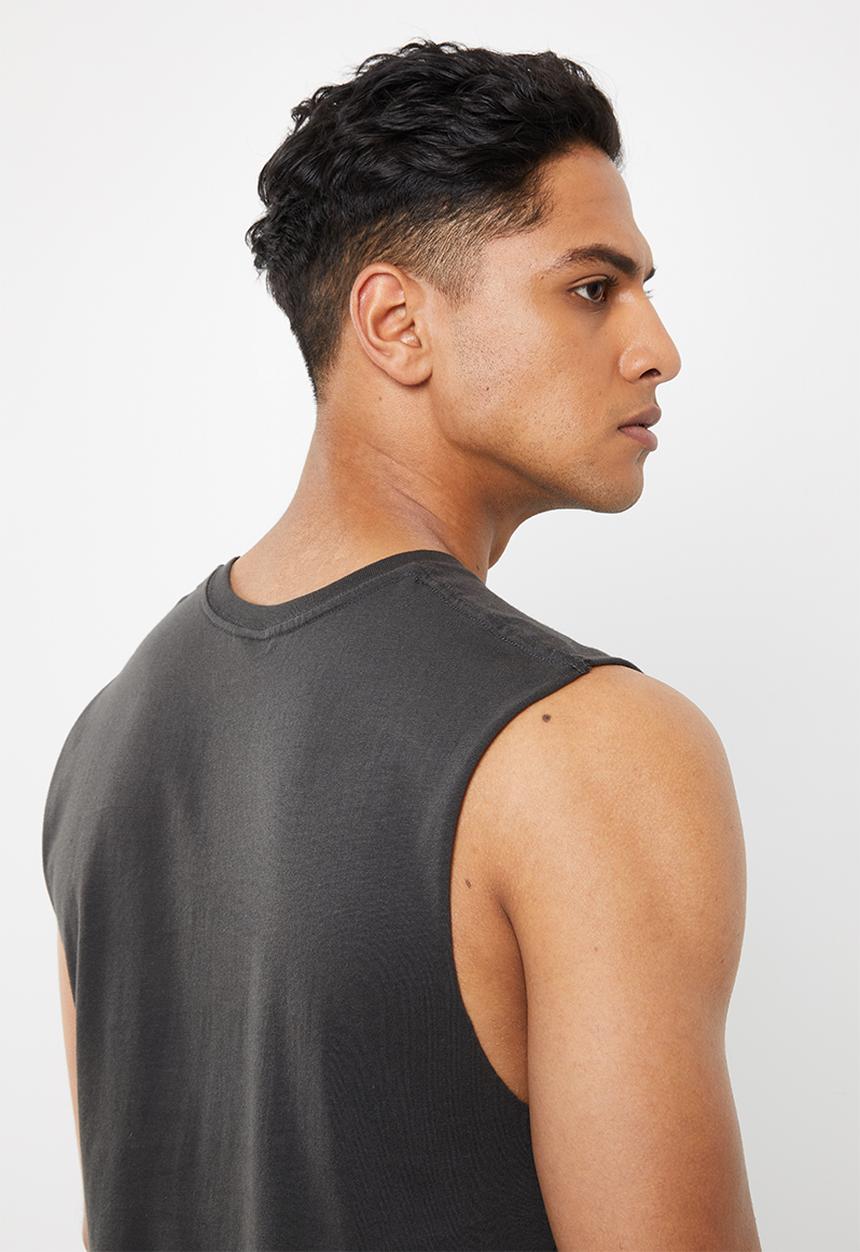 Cotton On - Tbar muscle tank - black