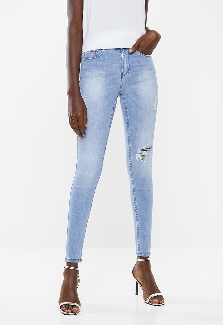 SISSY BOY - Girl on fleek axel skinny with rips - blue