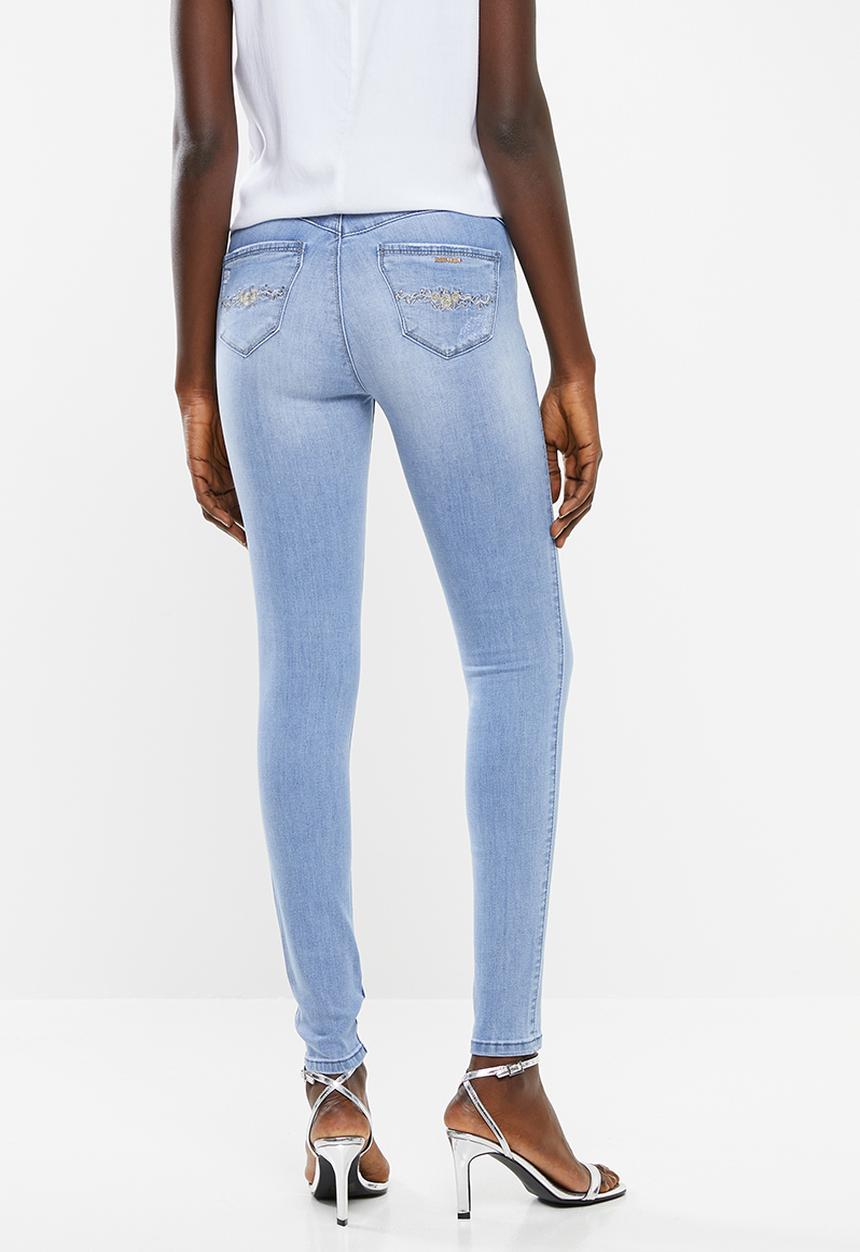 SISSY BOY - Girl on fleek axel skinny with rips - blue