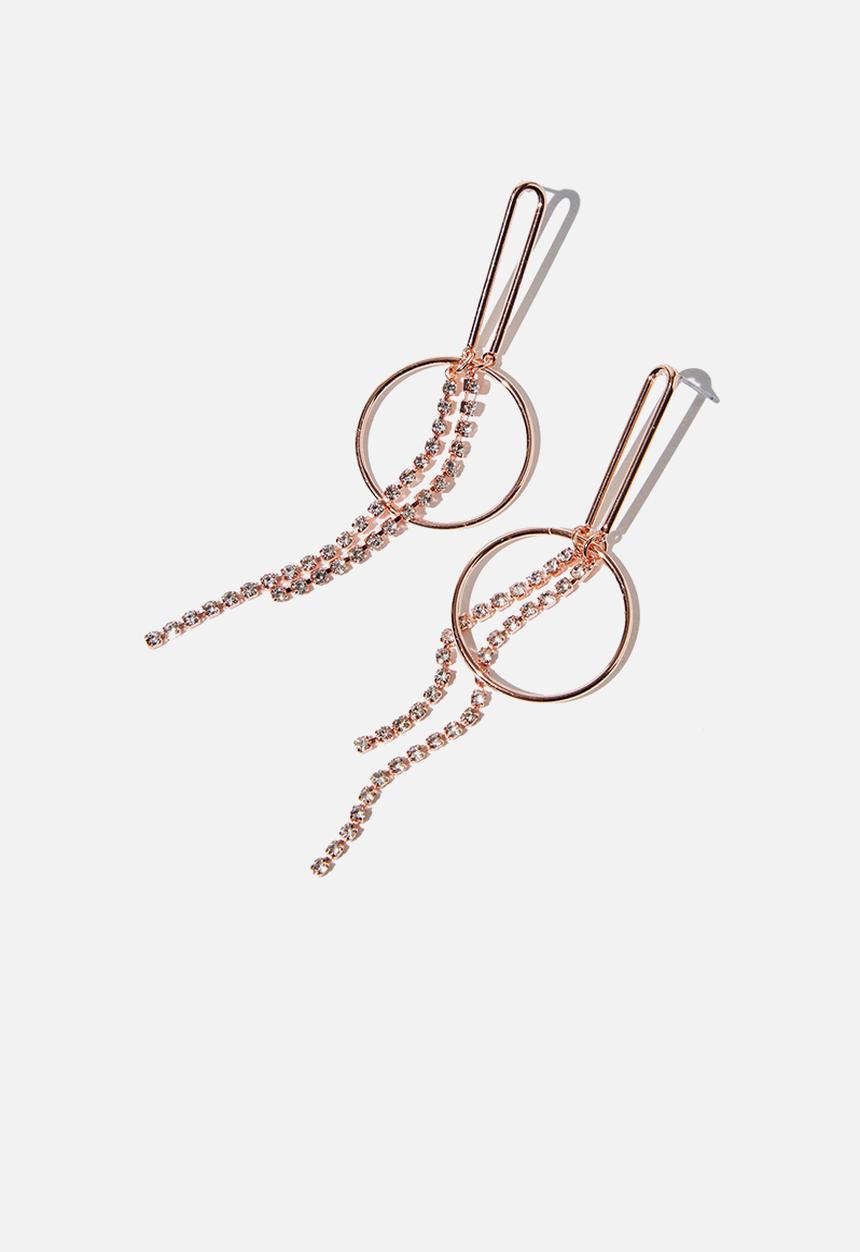 Cotton On - Siren modern metals loop ear - rose gold
