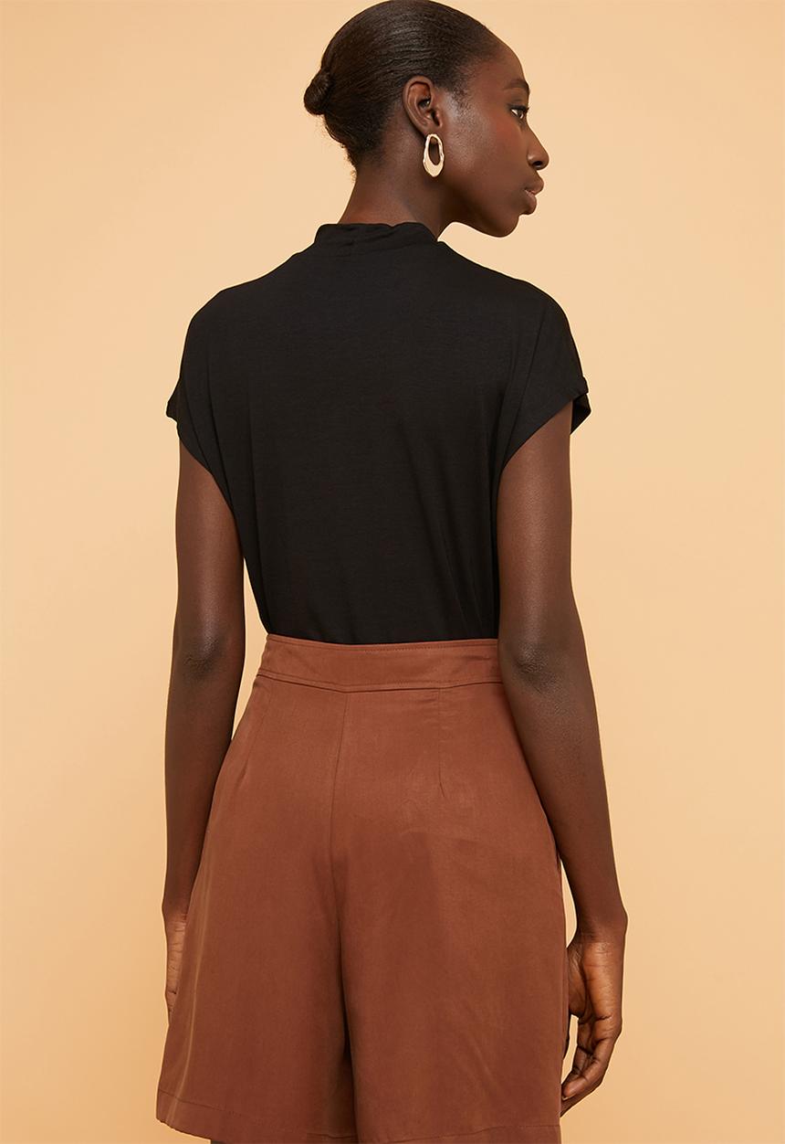 Superbalist - High neck soft feel tee - black