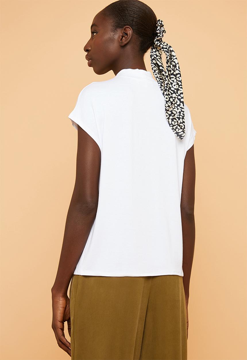 Superbalist - High neck soft feel tee - white