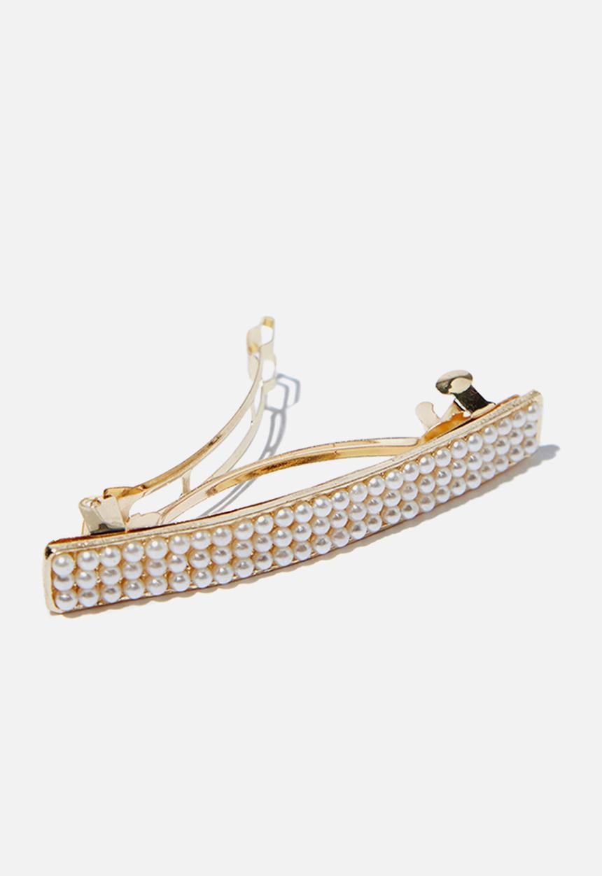 Cotton On - Shes so me pearl hair barrette - gold