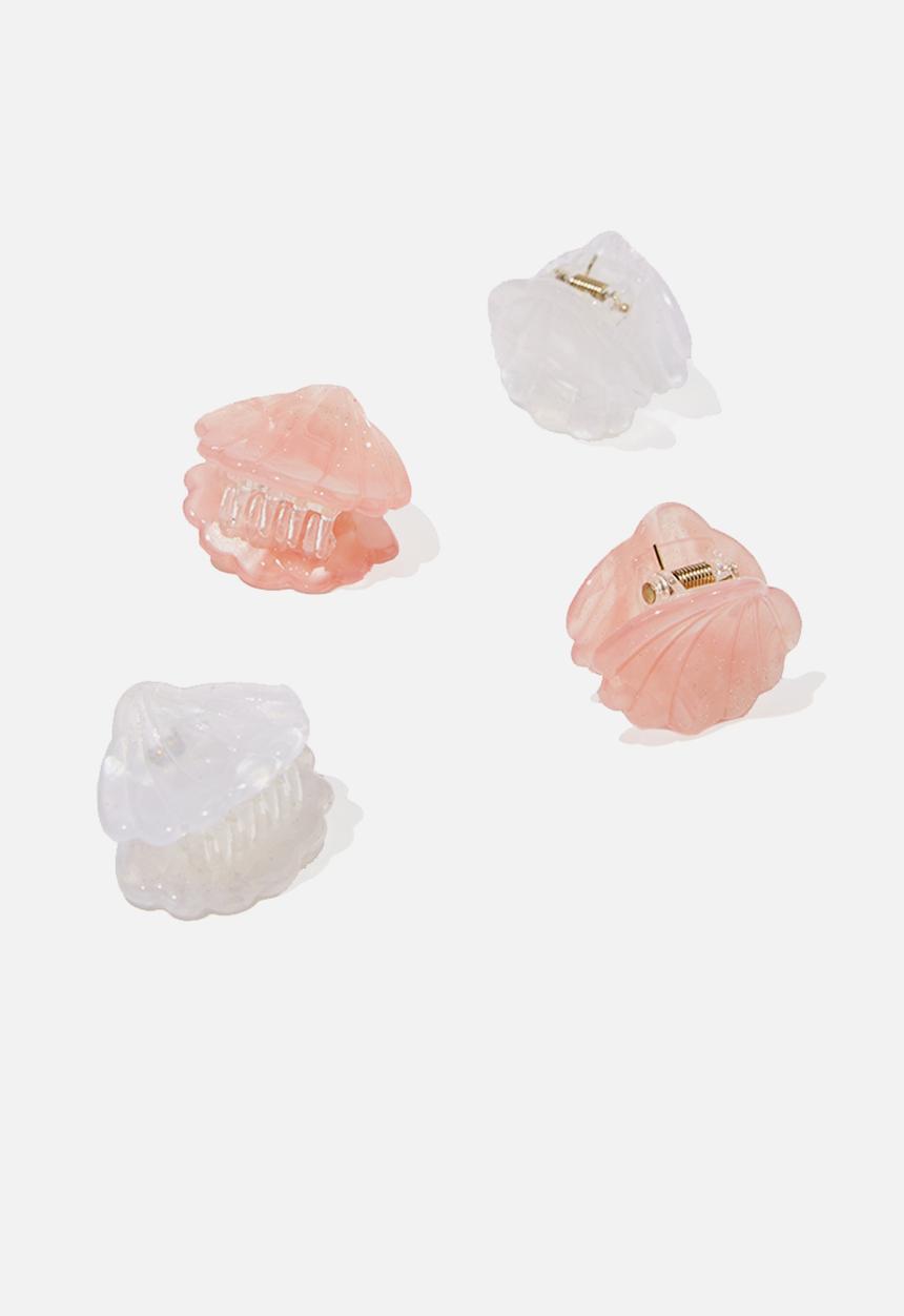 Cotton On - 4 Pack mini clips - pink & cream 