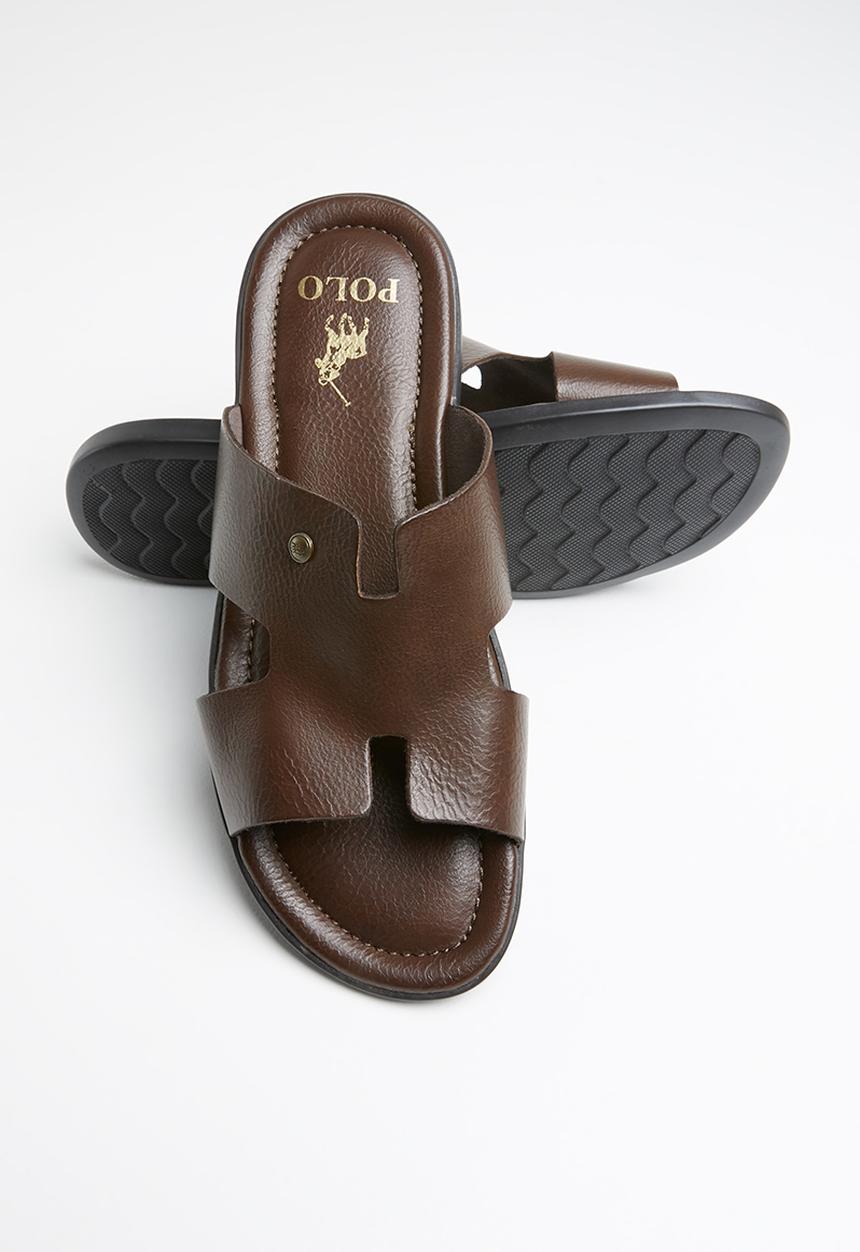 POLO - Ethan leather sandal - brown