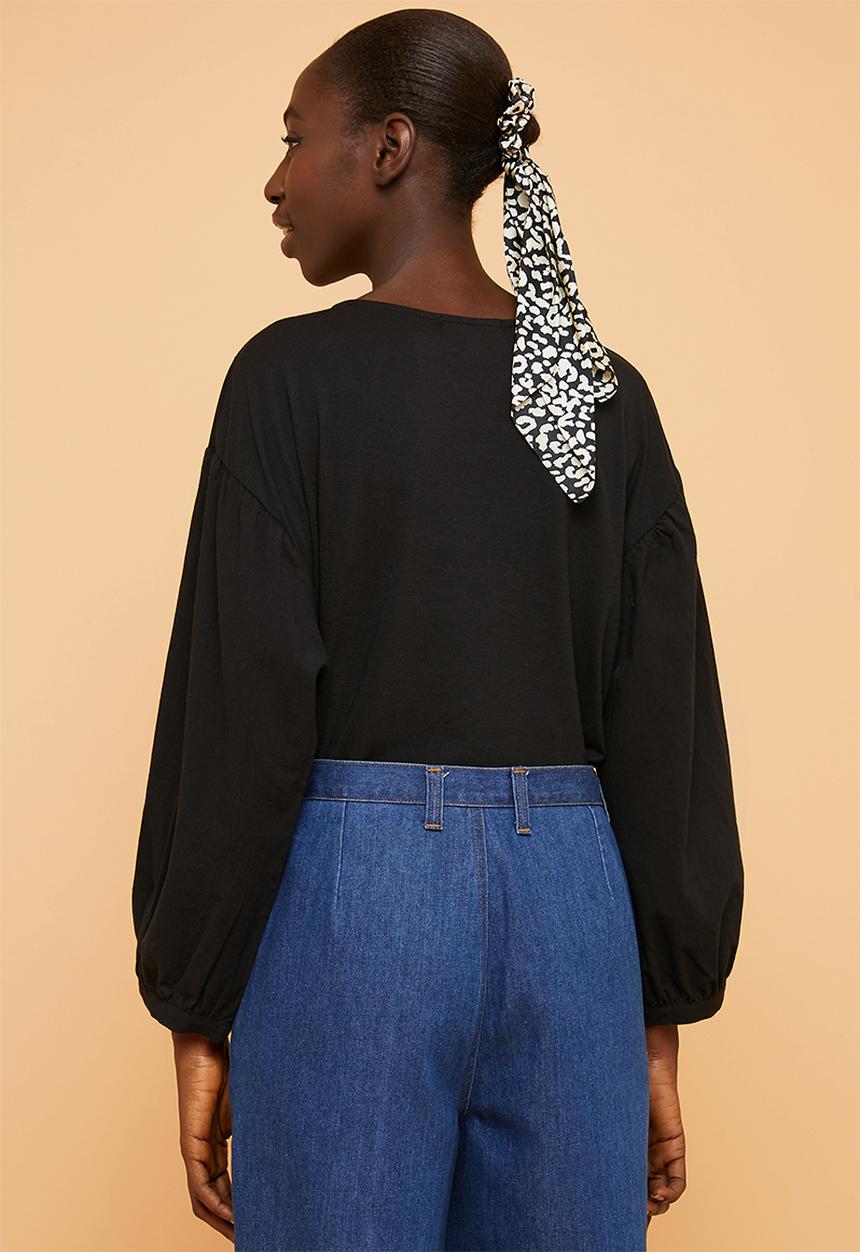 Superbalist - Fabric mix tee - black